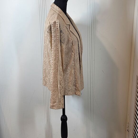 Cable & Gauge Tan Lace Jacket - Picture 4 of 11